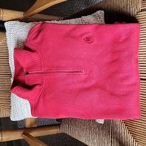 Izod 1/4 zip, red, long sleeve mock neck sweater, size XL
